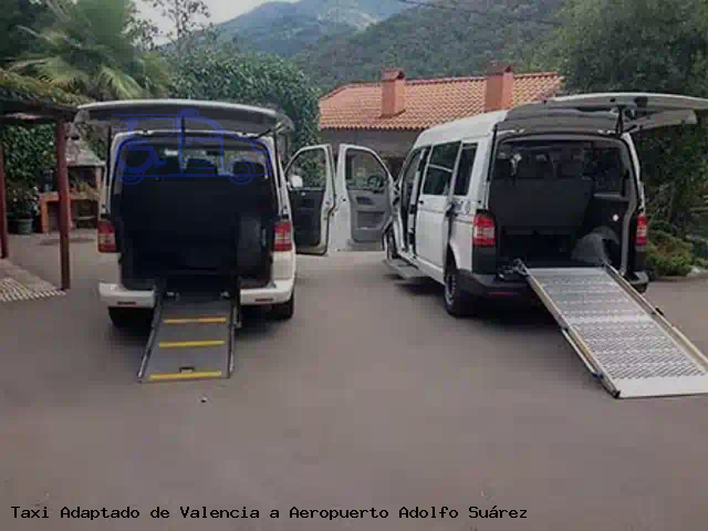 Taxi accesible de Aeropuerto Adolfo Suárez a Valencia
